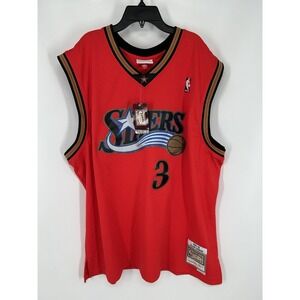 Allen Iverson Philadelphia 76ers Mitchell & Ness Jersey 1999-00 Stitched Sewn 2X